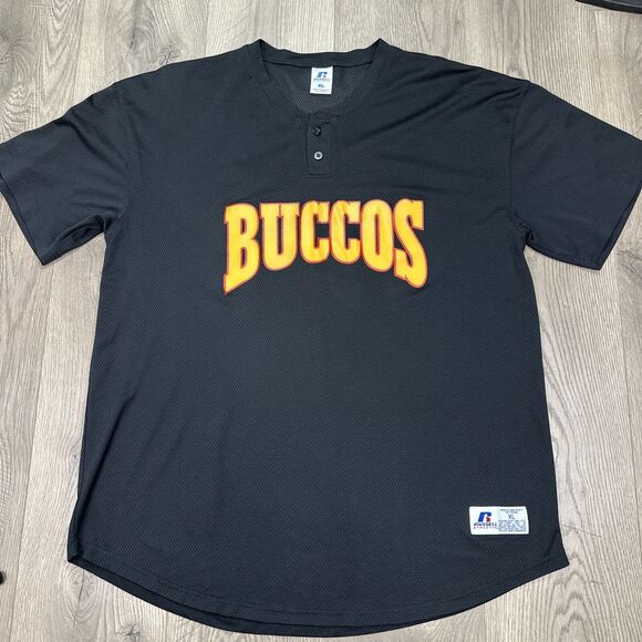 Vintage RARE Pittsburgh Pirates BUCCOS Jersey Black XL Russell Athletic #54 - Picture 2 of 7